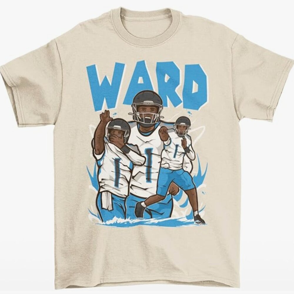 NEW Cam Ward Cartoon Style Tennessee Football T-Shirt